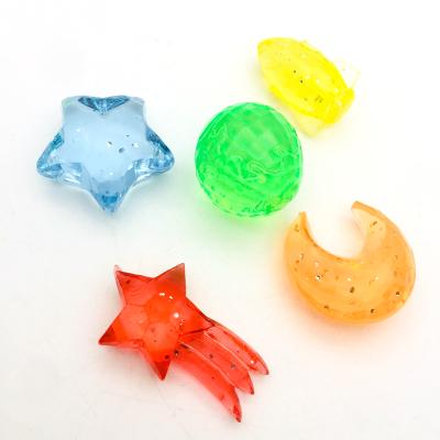 China Decorative Colorful Filler Wholesale Transparent Gem Beads Spacer Beads Home Decoration Vase Acrylic Star Beautiful for sale