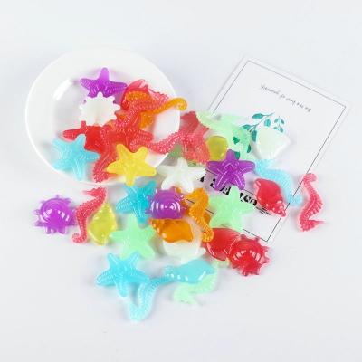 China 500g Seaside Artificial Colorful Acrylic Crystal Loose Beads Plastic Sea Shell Design Beads for sale