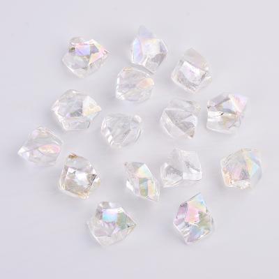 China Wholesale Acrylic Plating Acrylic Beads Colorful Icicle No Hole Plastic Beads Loose For Party Home Decor for sale