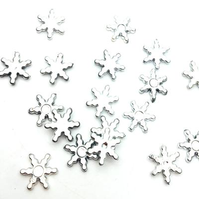 China Wholesale Acrylic Plating Acrylic Beads Plated Silver StarsIce Cube No Hole Plastic Beads Loose For Jewelry Making for sale