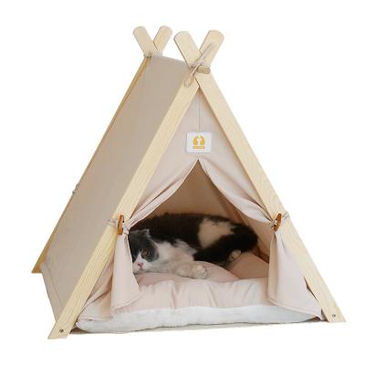 China Wholesale Breathable Foldable Durable Portable Cat Pet Bed Dog Teepee Tent Portable House for sale