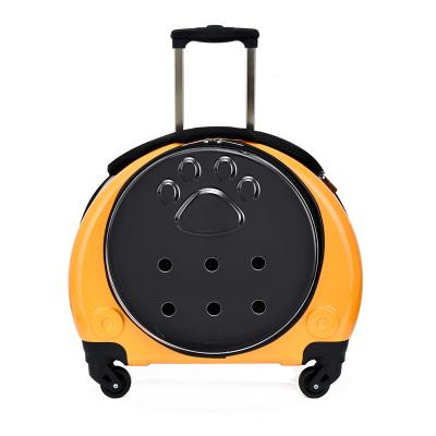 China Wholesale Airline Stocked Approved On Wheels Stroller Trolley PC Pet Carrier Backpack Bubble Cat Bag For Travel Pet Suitcase for sale