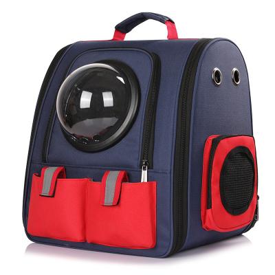 China Stored In Running Foldable Outdoor Soft Sided Portable Space Capsule Pet Backpack Large Canvas Pet Bag Carrier Dog Cat Bag Pet for sale