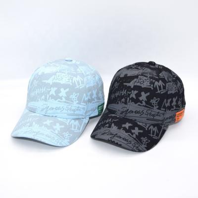 China COMMON designer printed baseball cap LOGO leather sports cover factory printed baseball cap customized for sale