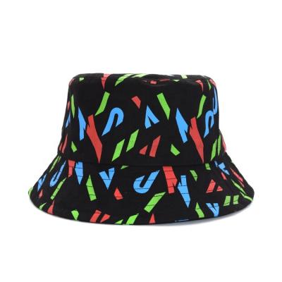 China New Sunscreen Fisherman Designer Full Bucket Hat Printing LOGO Printed Fisherman Hat Leisure Bucket Sunproof Hat for sale