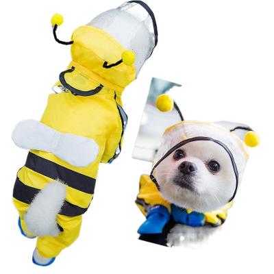 China Stored Pet Supplies Teddy Bichon Hiromi Pet Medium Raincoat Inclusive Quadruped Dog Raincoat and Small Raincoat for sale