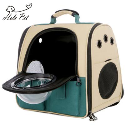 China High Quality Breathable Pet Backpack Carrier Cat Dog Transparent Breathable Bag for sale