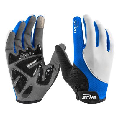 China Inclined Full Finger Anti-vibration Mountain Bike Gloves Bike Riding Gloves for sale