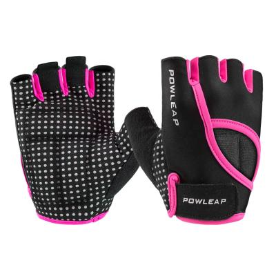 China Good Pink Weightlifting Workout Gym Exercise Training Gym Weightlifting Gloves For Weightlifting Women Ladies Weightlifting Gloves for sale