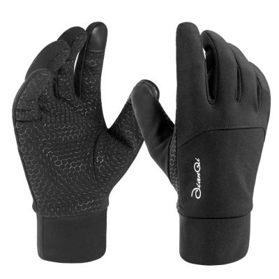 China Adult Men's Touch Screen Lined Winter Leather Gloves Training Gloves Warm Light Windproof Gloves Working for sale