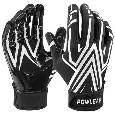 China 2022 American Football Full Palm Silicone Full Palm Silicone High Quality Professional Custom Receiver Gloves Grabbing Football Gloves for sale