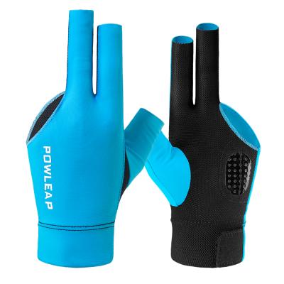 China Customized Breathable Pool Cue Accessory 3 Finger Snooker Glove Shooter Snooker Gloves Men Women for sale