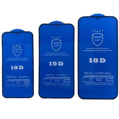 China Protect Phone Screen Wholesale Price 10D Mobile Phone Protector Screen Glass For iPhone 12 pro Max Anti Scratch Screen Protector for sale