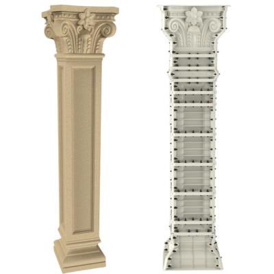 China EUROPEAN/CHINESE/MODERN Good Quality Plastic Columns Molds Roman Pillar Molds Pillar Mold Square Columns Concrete Molds for sale