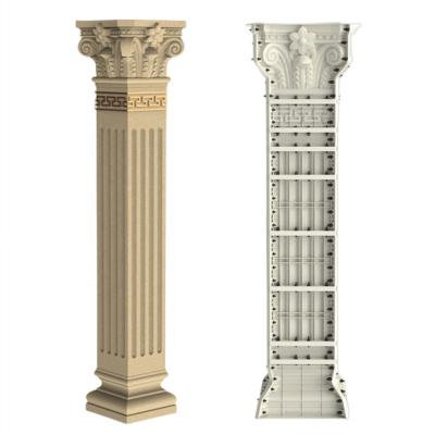 China EUROPEAN High End Plastic Pillar Molds Roman Pillar Molds Pre-Cast or Cast-in-Place Concrete Square Column Mold for sale