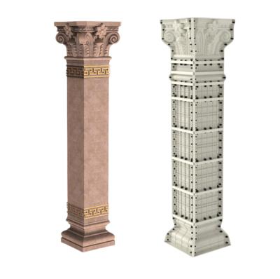 China EUROPEAN/CHINESE/MODERN Good Quality Square House Column Cast Decorative Concrete Columns Molds for sale