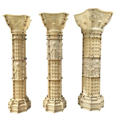 China EUROPEAN Building Molds Exterior Decorative Plastic Roman Pillar Molds ABS For Concrete Casting Roman Round Column Pillar Mold for sale