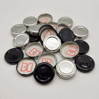 China High Quality Non Spill Metal Hook Cap Tinplate Twist Off Pot Lids 43mm Tall And Regular Cap for sale