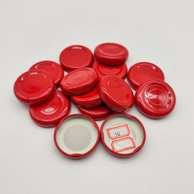 China Non spill factory directly supply 38mm tinplate metal hook cap twist off lids high quality and best price for sale