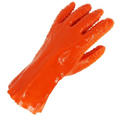 China Wholesale Chemical Discount PVC Coated Gloves Work Hand PVC Coated Non Slip Work Safety Protective Wear Resistance Gloves for sale