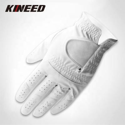 China Custom Logo PU Leather Premium Golf Glove Breathable Mesh Golf Glove for sale