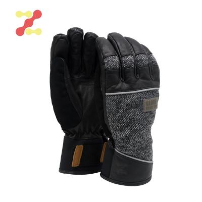 China Fashion Leather Thin Softshell Palm Ski Gloves Warm Leather Winter/Winter Leather Touch Screen Gloves for sale