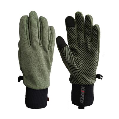 China Unisex Spandex And Polyester Silicon Print Palm Nylon Cuff Running Glove for sale