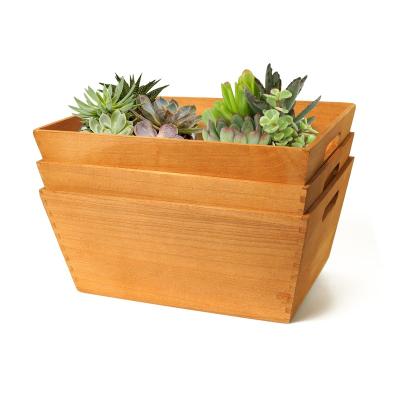 China China factory direct sale fruit storage baskets can be customized with available strong wooden handles kitchen storage boxes for sale