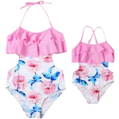 China High-grade swimwear girl's swimwear promotion twine breathable 7-year-old child swimsuit for sale