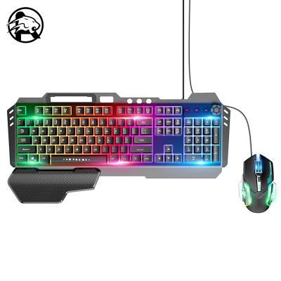 China Hot Anti-Drop OEM RGB Gamer Gaming Keyboard and Teclado Waterproof Backlit Ergonomic Cable Mechanical Mouse Combo for Xbox One PS4 for sale