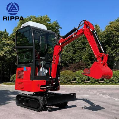 China Chinese Rippa Mini Excavators Prices Factory Hotels Crawler MiniBagger Mini Digger 1 Ton Mini Excavator With 2 Ton Quick Hitch for sale