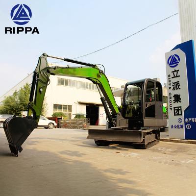 China Rippa New Hotels Rippa Small Green Mini Excavator Digger R360 6 Ton for sale