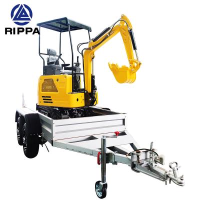 China Rippa Mini Excavator Trailer Manufacturer Mini Excavator Truck Trailer for sale