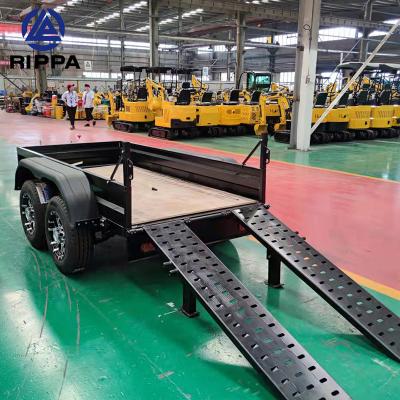 China Rippa's Farm Small Mini Excavator Dump Car Trailer Truck Trailer for sale