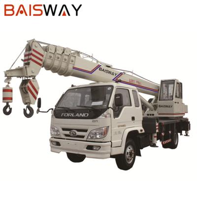 China TRUCK CRANE 8 Ton Truck Crane With Spiral Drill , Telescopic Truck Mounted Crane for sale