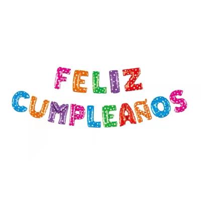 China Toy Multi Styles Spanish Happy Birthday Feliz Cumpleanos Aluminum 16inch Promotional Foil Balloon for sale