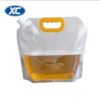 China Stand 1.5L/2.5L/5L/10L Disposable Transparent Outdoor Liquid Spout Bag With Handle For Water/Coffee/Red Wine/Beer/Juice/Wine for sale