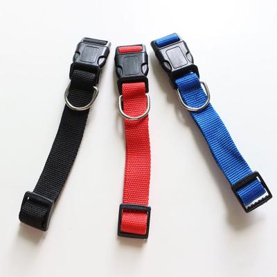 China Quick Release Manufacturer Custom Soft Adjustable Reflective Nylon Dog Collar with 5 Colors for sale