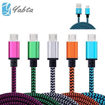 China Wholesale original mobile phone fabric braided usb charger data cable for iphone charger for sale