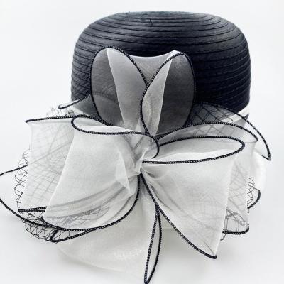 China 2021New daily life organza with small brim Enjoy customized service sun hat womenchurch parasol for sale