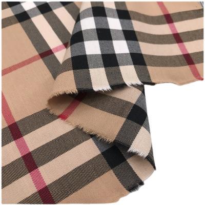 China Hot sale anti pill bb 40s twill cotton polyester spandex yarn dyed check fabric for uniform and shirt for sale