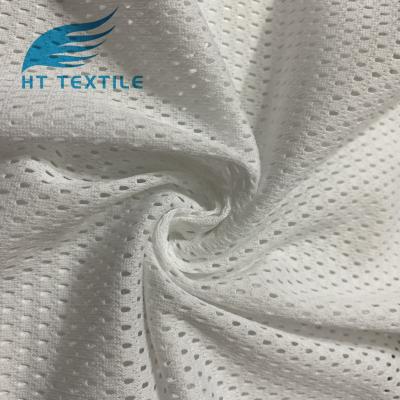 China Factory Wholesale Memory Off White Polyester Mesh Bird Eyes Quick Dry Fabric For Sport Wear for sale