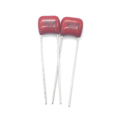 China Home Appliance TV Light Display 5MM Mm Cheap Red Foot Distance 63V 152J Metallized Polyester Membrane Capacitor for sale