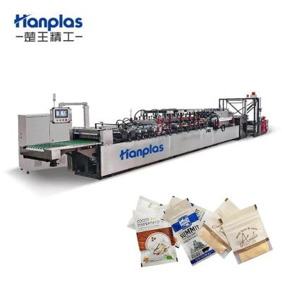 China Hotels HP-L-T Hanplas Design Automatic Lifting High Speed ​​Double Unwinding Laminated Film Three Side Transparent Sealing Bag Making Machine for sale