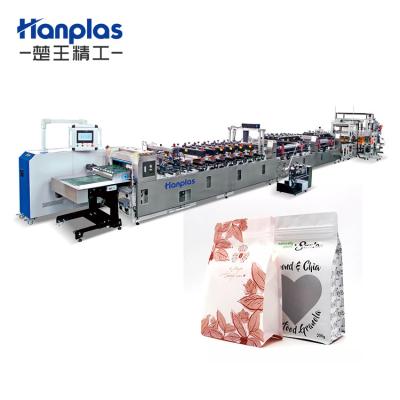 China Hotels HP-2TZP Hanplas Three Side Bottom Insert Stand-up Zipper Sealing Bag Making Machine for sale