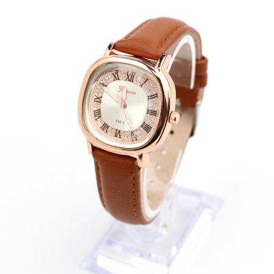 China Women Multiple Quartz Factory Supply Time Zone Genuine Leather Strap Simplicity Temperament Watch for sale