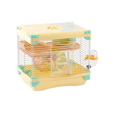 China Wire Mesh Hamster Cage Transparent Luxury Hot Selling Viable Luxury Hamster Villa Small Animal Cage for sale