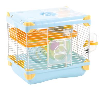 China 2022 New Design Pet Cage Double Platform Hamster Outdoor House Landscape Viable Small Animals Cage Hamster Cage for sale