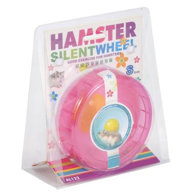 China Viable Small Animal Running Toy Hamster Accessories Super Silent Pet Hamster Running Wheel Plastic Sports Wheel for sale