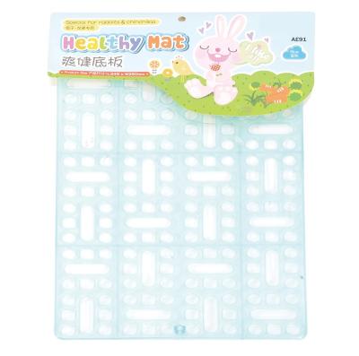 China Special Viable Durable Blue For Floor Mat Small Animal Plastic Feet Rabbit Chinchilla Pads High Quality Rabbit Cage Mats for sale